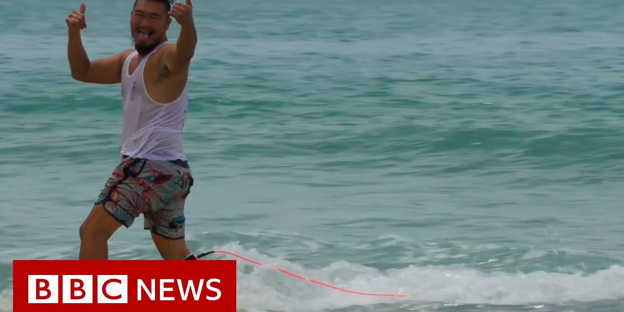 China’s coronavirus-fuelled surfing boom – BBC News