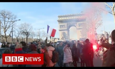 Tens of thousands protest against Covid pass in France – BBC News